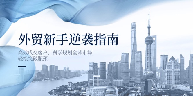 （14201期）外贸新手逆袭指南：高效成交客户，科学规划全球市场，轻松突破瓶颈-学小盏