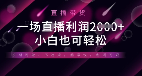 半无人直播带货，一场利润数张，适合所有平台玩法，小白也可轻松-学小盏